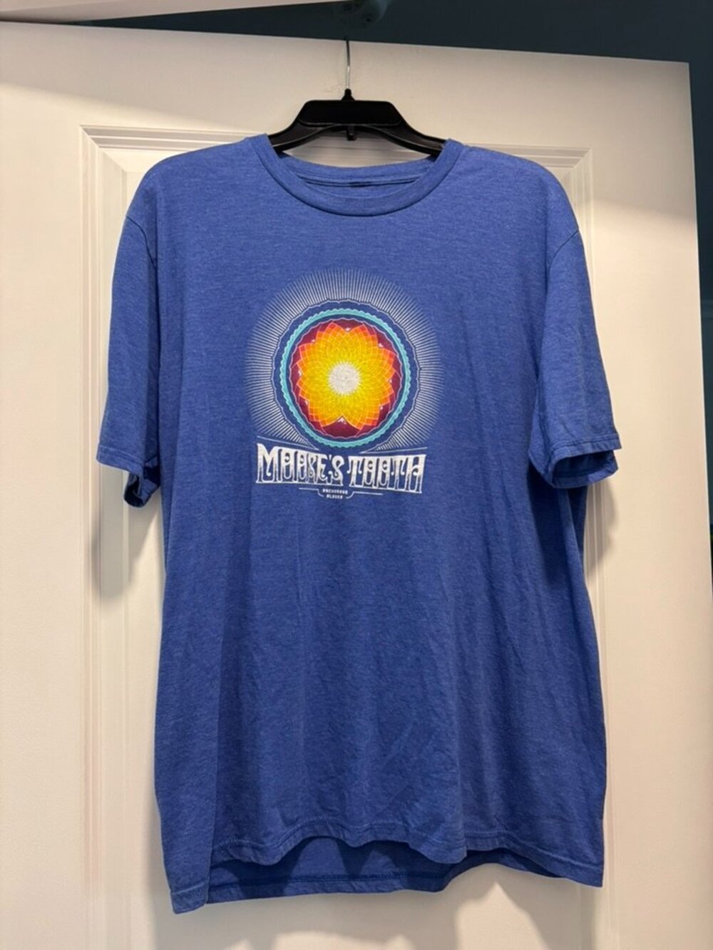 Mens Mooses Tooth Blue Graphic T Shirt